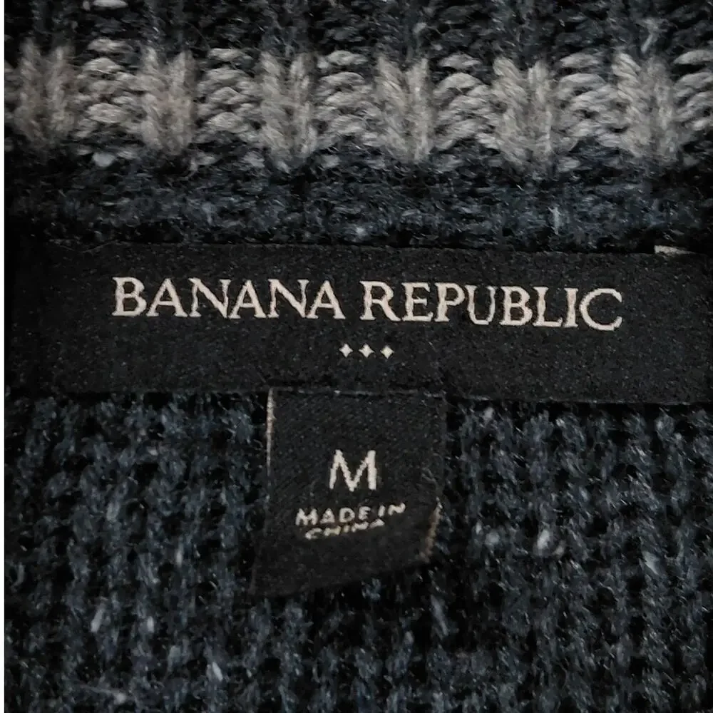 Banana Republic Wool Blend Gray Cardigan Sweater Men Size M